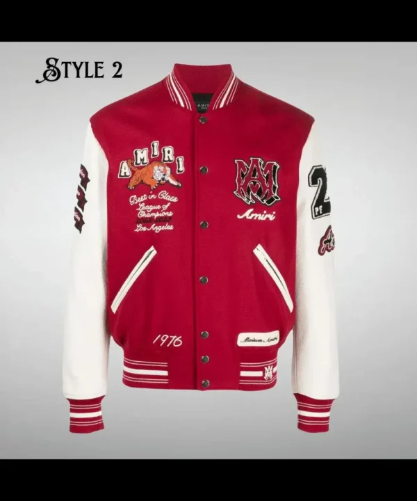 Amiri Red Varsity Jacket