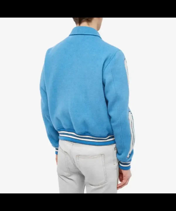 Blue Amiri Varsity Jacket