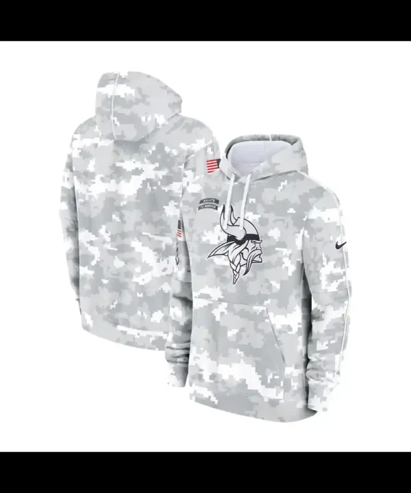 Arctic Camo Minnesota Vikings Salute to Service Hoodie