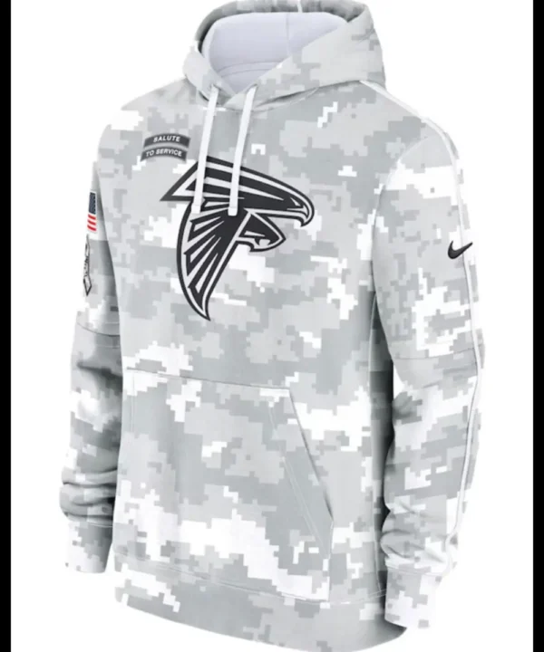 Atlanta Falcons Salute To Service Camo 2024 Hoodie