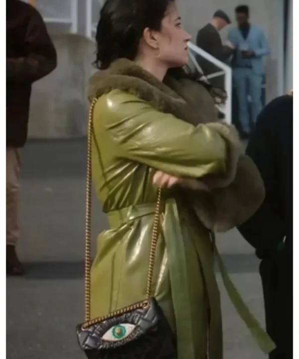 Bad Sisters S02 Eve Hewson Green Leather Coat