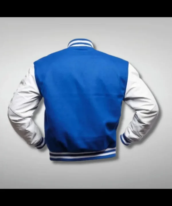 Blue and White Varsity Jacket