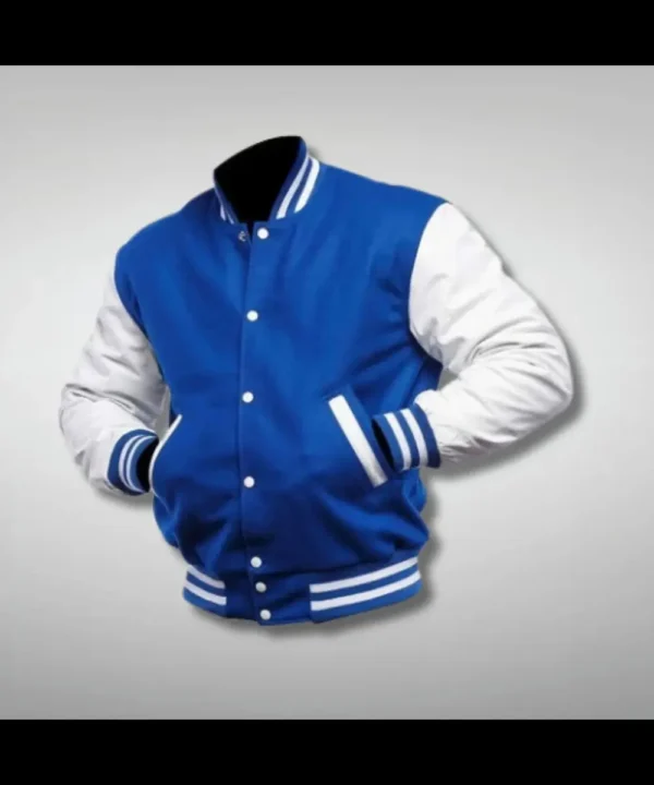 Blue and White Varsity Jacket