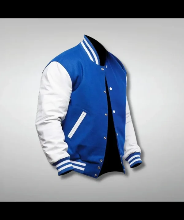 Blue and White Varsity Jacket