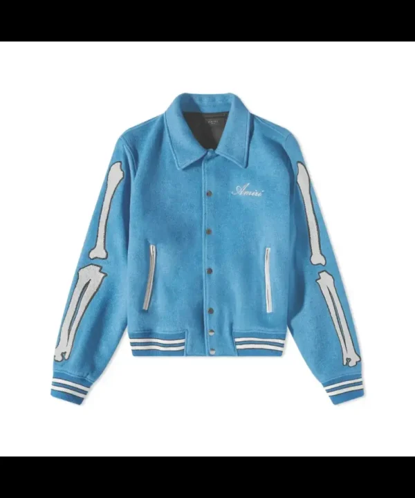 Blue Amiri Varsity Jacket