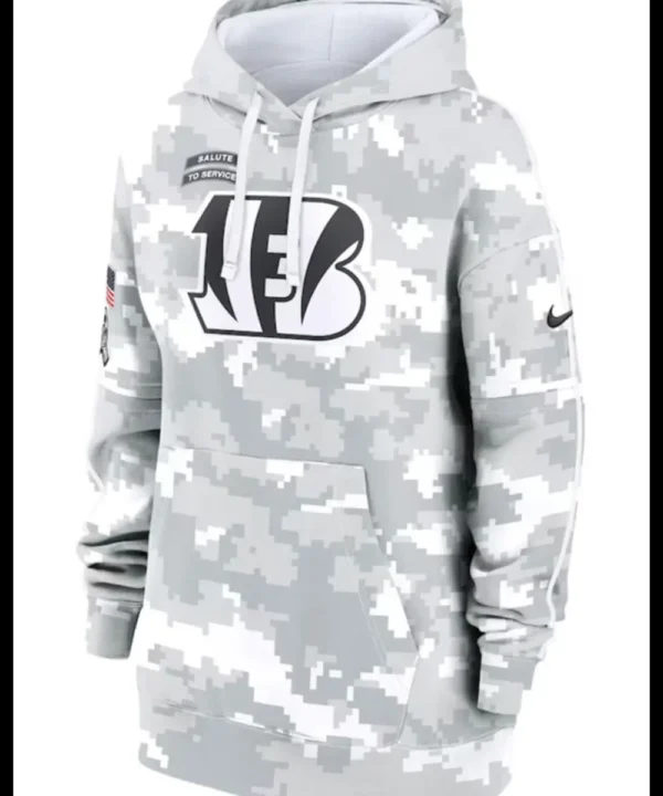 Cincinnati Bengals Salute To Service Camo 2024 Hoodie