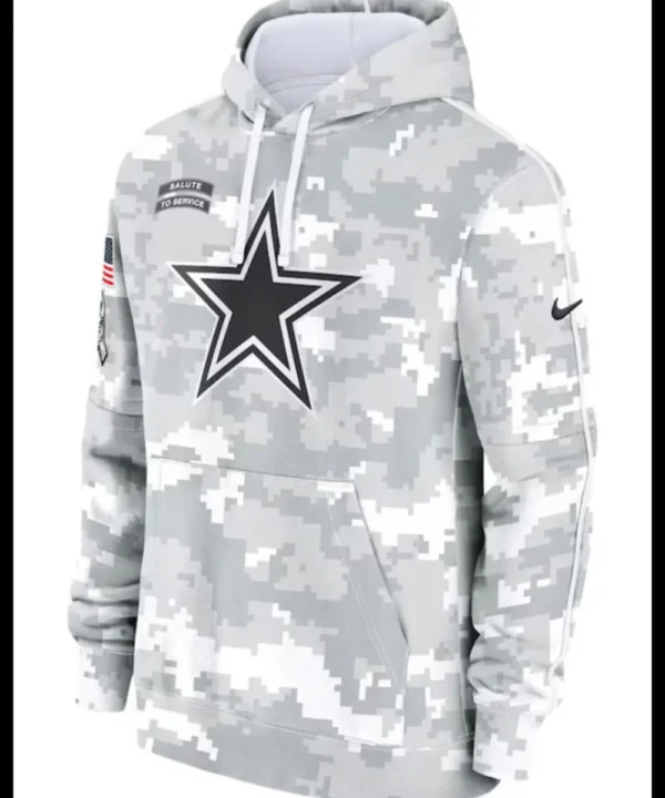 Dallas Cowboys Salute To Service Camo 2024 Hoodie