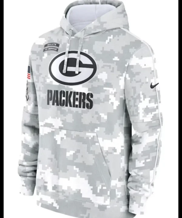 Green Bay Packers Salute To Service Camo 2024 Hoodie