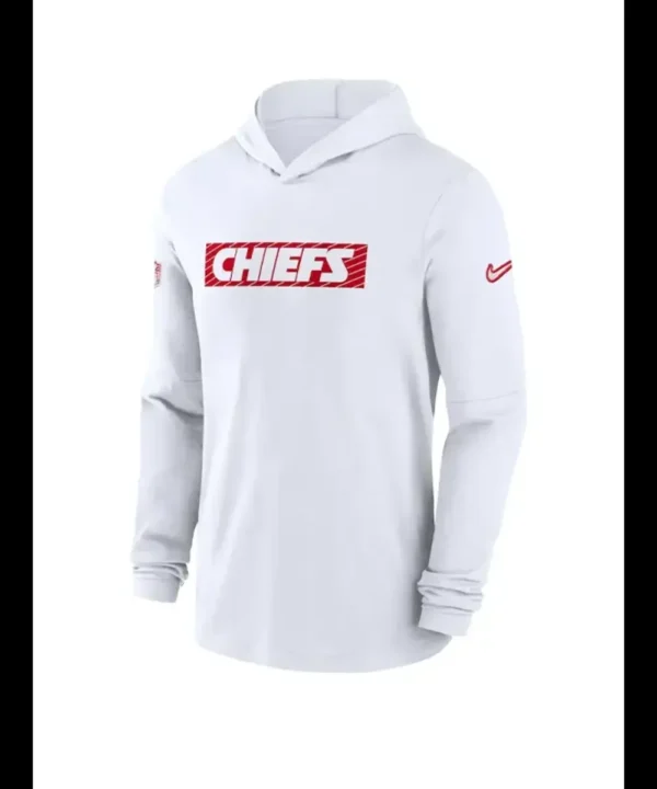 Kansas City Chiefs Sideline Performance White Hoodie