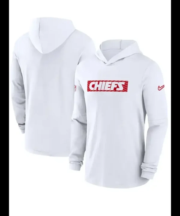 Kansas City Chiefs Sideline Performance White Hoodie