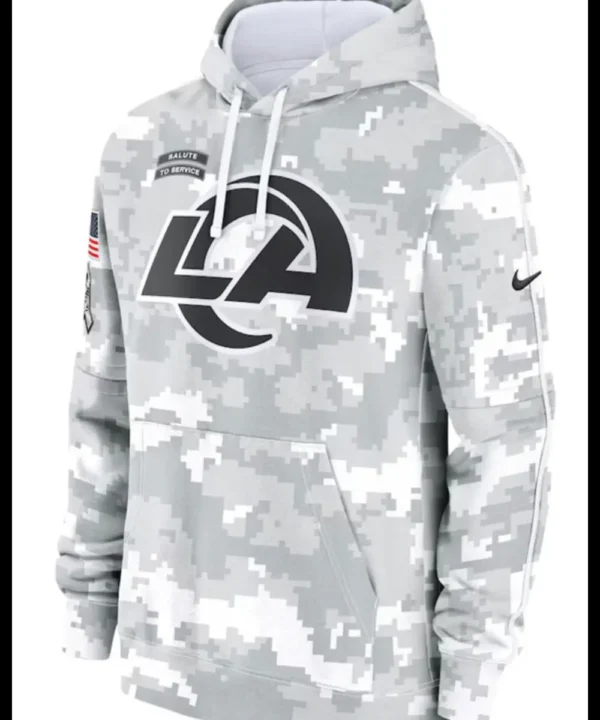 Los Angeles Rams Salute To Service Camo 2024 Hoodie