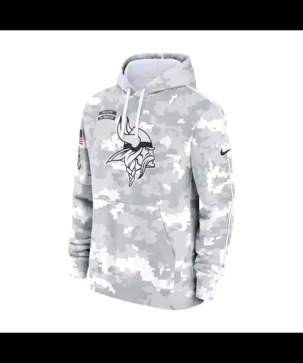 Arctic Camo Minnesota Vikings Salute to Service Hoodie