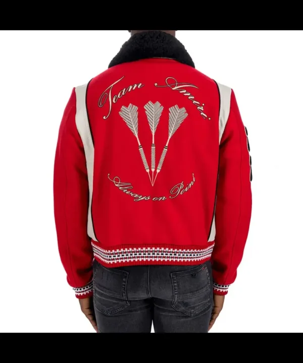 Amiri Red Varsity Jacket