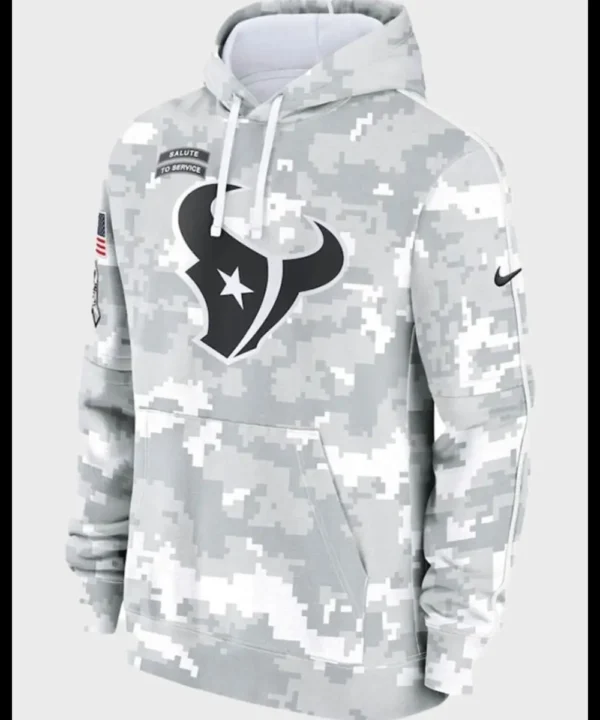 Houston Texans Salute To Service Camo 2024 Hoodie