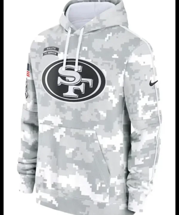 San Francisco 49ers Salute To Service Camo 2024 Hoodie