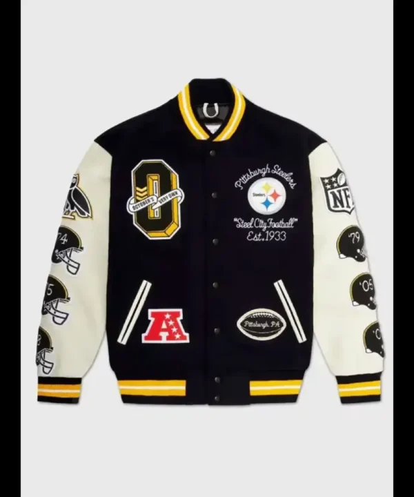 Steelers Snoop Dogg Black Varsity Jacket