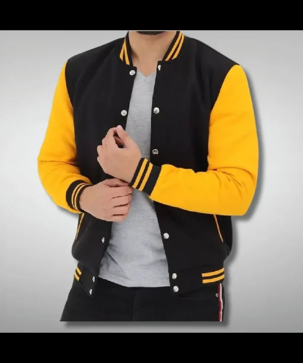 Yellow and Black Varsity Jacket