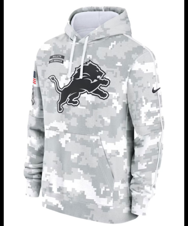 Detroit Lions Salute To Service Camo 2024 Hoodie