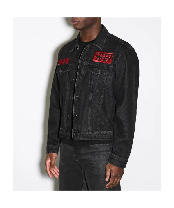 Raw is War Black Denim Jacket