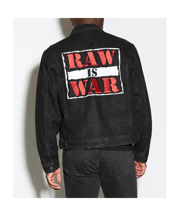 Raw is War Black Denim Jacket