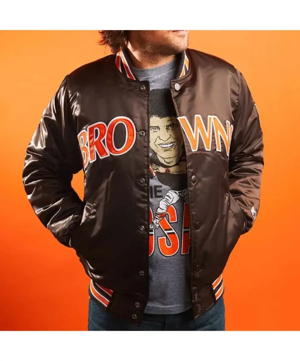 90’s Cleveland Browns Bomber Satin Jacket