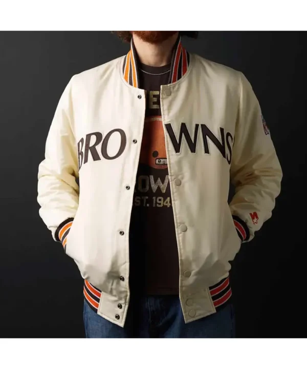 90’s Cleveland Browns Bomber Satin Jacket