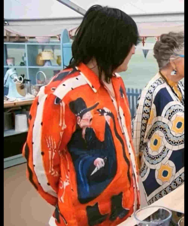 Great British Bake Off S15 Noel Fielding Orange Ramblin Shirt