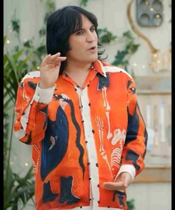 Great British Bake Off S15 Noel Fielding Orange Ramblin Shirt