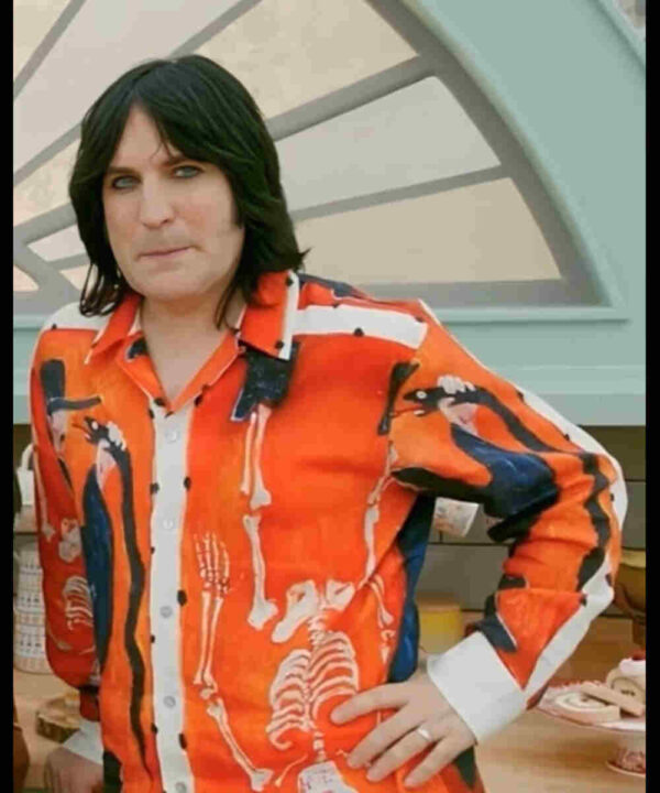 Great British Bake Off S15 Noel Fielding Orange Ramblin Shirt