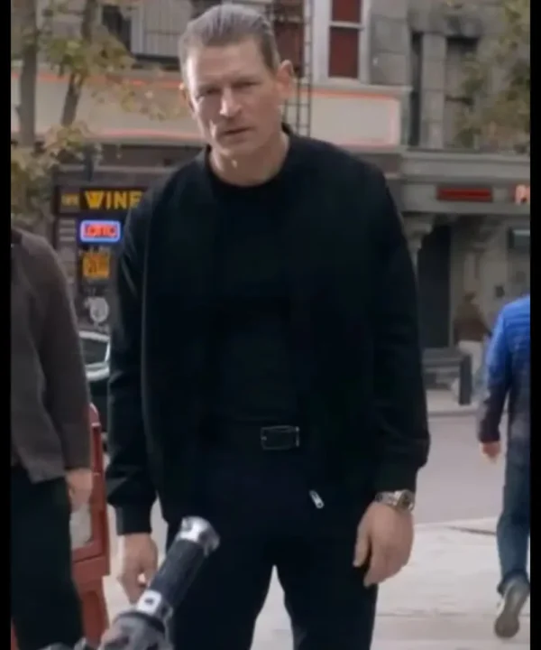 Man With No Past 2025 Philip Winchester Black Bomber Jacket