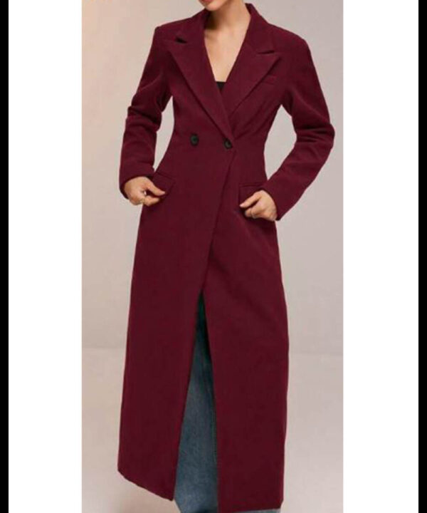 Kate Middleton Alexander McQueen Long Burgundy Coat