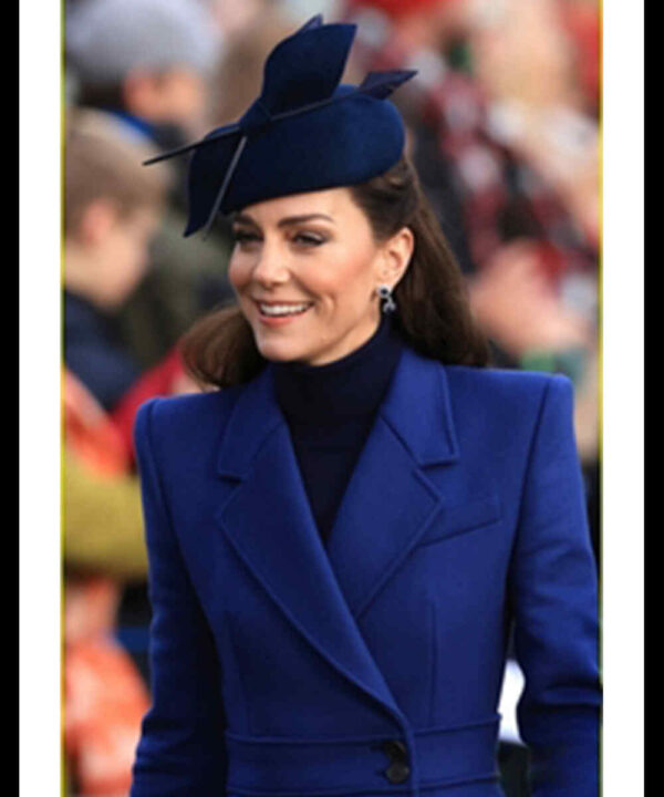 Kate Middleton Christmas Day Service Blue Coat