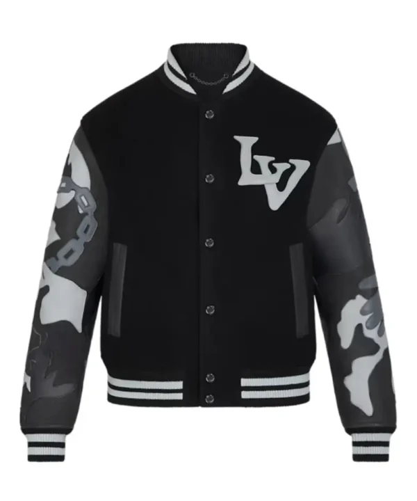 Louis Vuitton Chains Camo Varsity Jacket