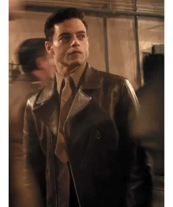 The Amateur 2025 Rami Malek Brown Leather Jacket Forever Jackets
