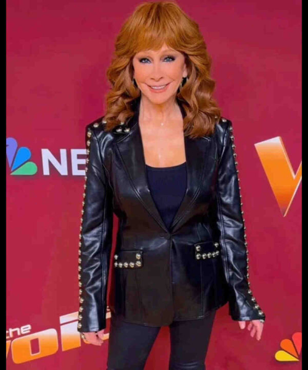 The Voice Reba Mcentire Studded Leather Jacket