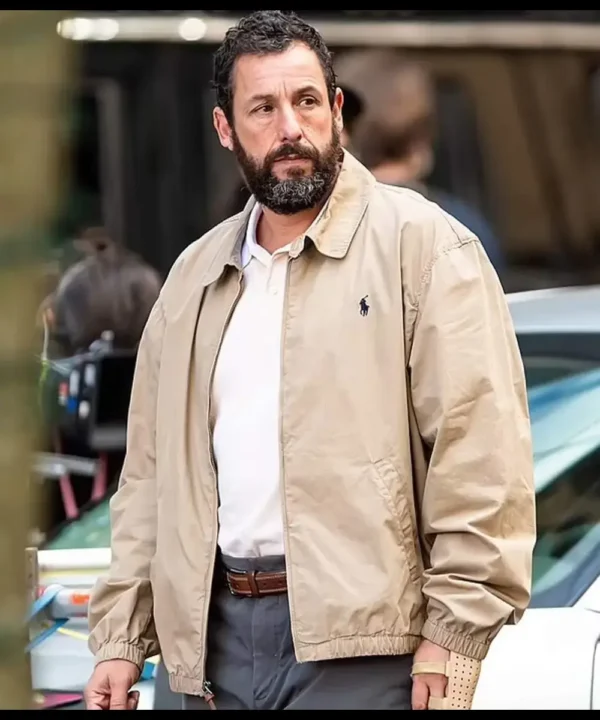 Adam Sandler Hustle Beige Cotton Jacket