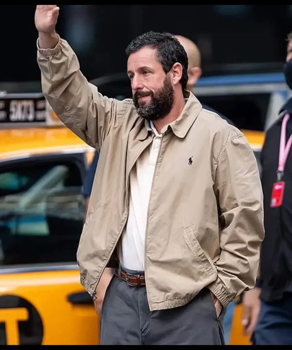 Adam Sandler Hustle Beige Cotton Jacket