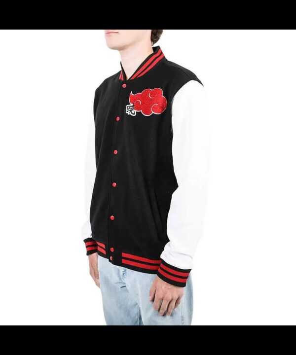 Akatsuki Black and White Varsity Jacket