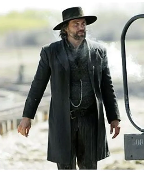 Anson Mount Hell on Wheels Black Wool Coat