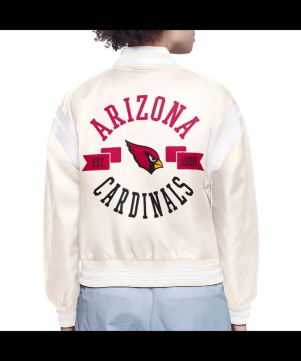 Arizona Cardinals Printed Logo Varsity Satin Jacket