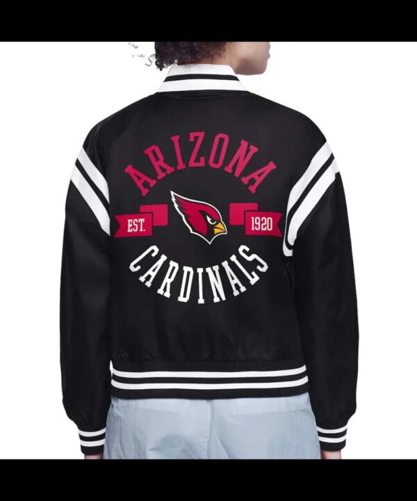 Arizona Cardinals Printed Logo Varsity Satin Jacket