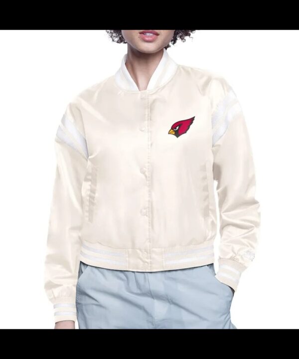 Arizona Cardinals Printed Logo Varsity Satin Jacket