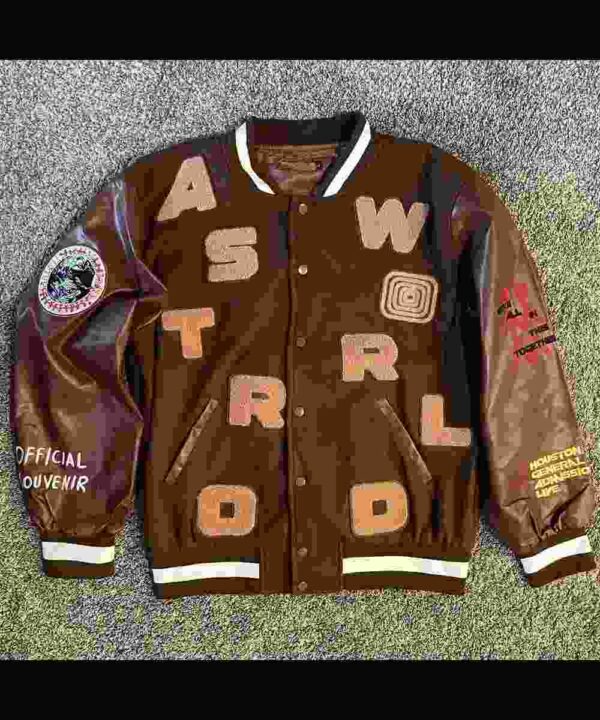 Astro World Brown Varsity Jacket