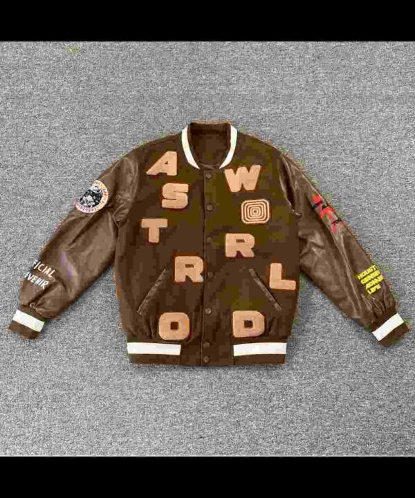 Astro World Brown Varsity Jacket