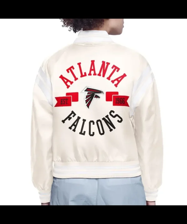 Atlanta Falcons Printed Logo Varsity Satin Jacket