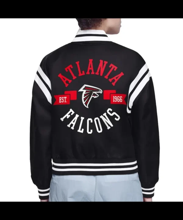 Atlanta Falcons Printed Logo Varsity Satin Jacket