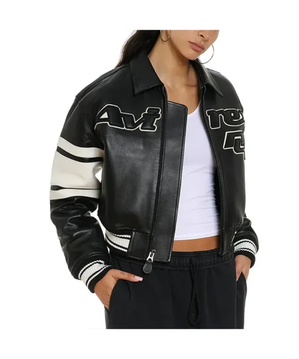 Avirex N4 Cropped Leather Jacket