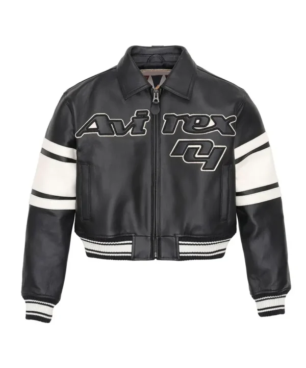 Avirex N4 Cropped Leather Jacket