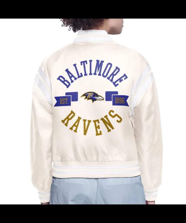 Baltimore Ravens Printed Logo Varsity Satin Jacket