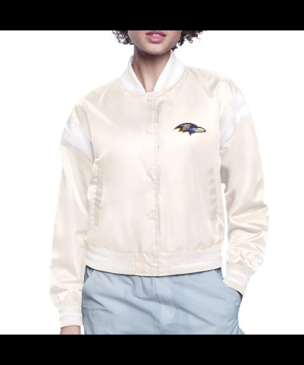 Baltimore Ravens Printed Logo Varsity Satin Jacket